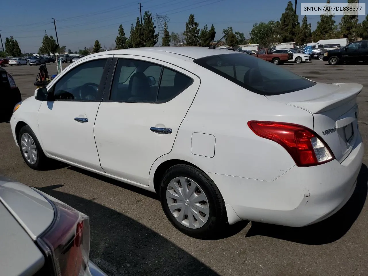 2013 Nissan Versa S VIN: 3N1CN7AP7DL838377 Lot: 63732224