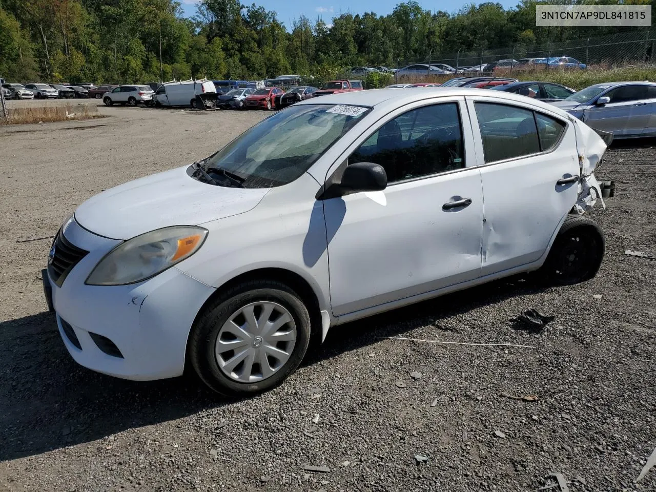 2013 Nissan Versa S VIN: 3N1CN7AP9DL841815 Lot: 73756074