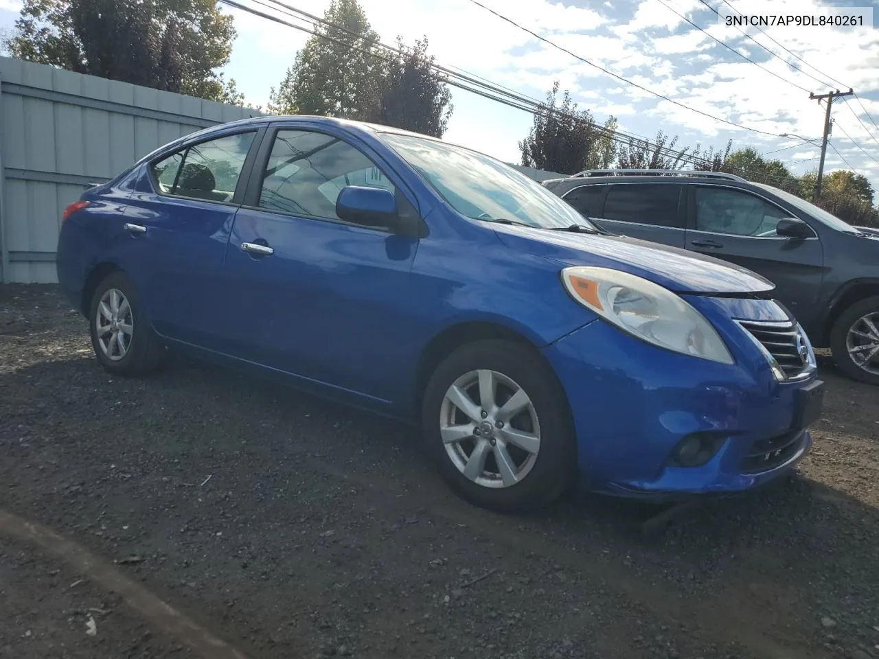 2013 Nissan Versa S VIN: 3N1CN7AP9DL840261 Lot: 73984304