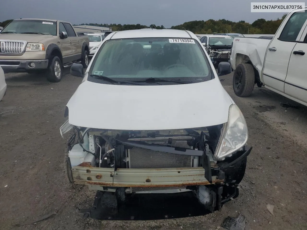 2013 Nissan Versa S VIN: 3N1CN7APXDL870756 Lot: 74719394