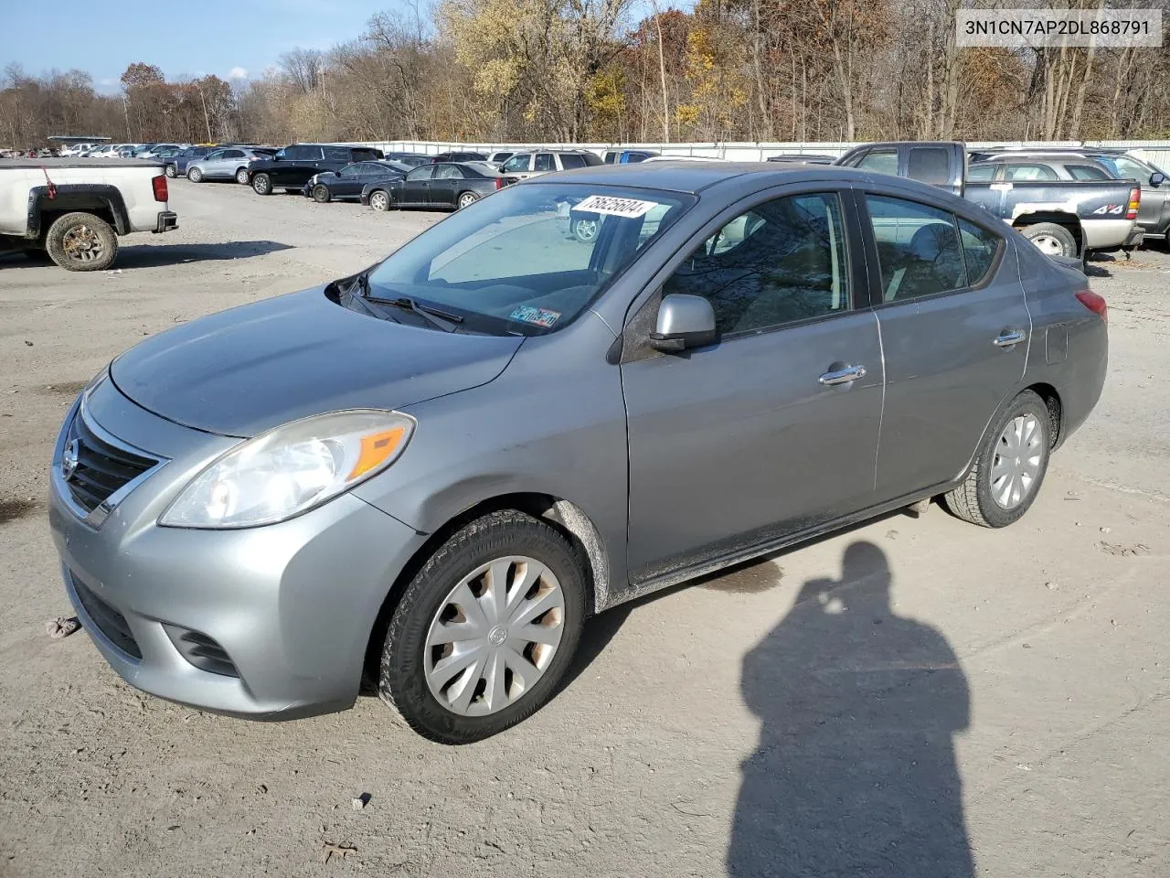 2013 Nissan Versa S VIN: 3N1CN7AP2DL868791 Lot: 78625604