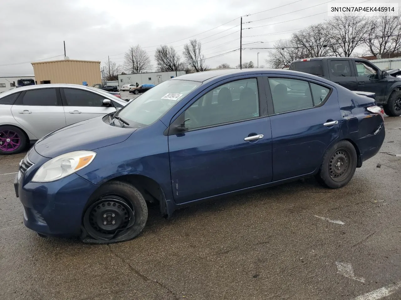 2014 Nissan Versa S VIN: 3N1CN7AP4EK445914 Lot: 39709474