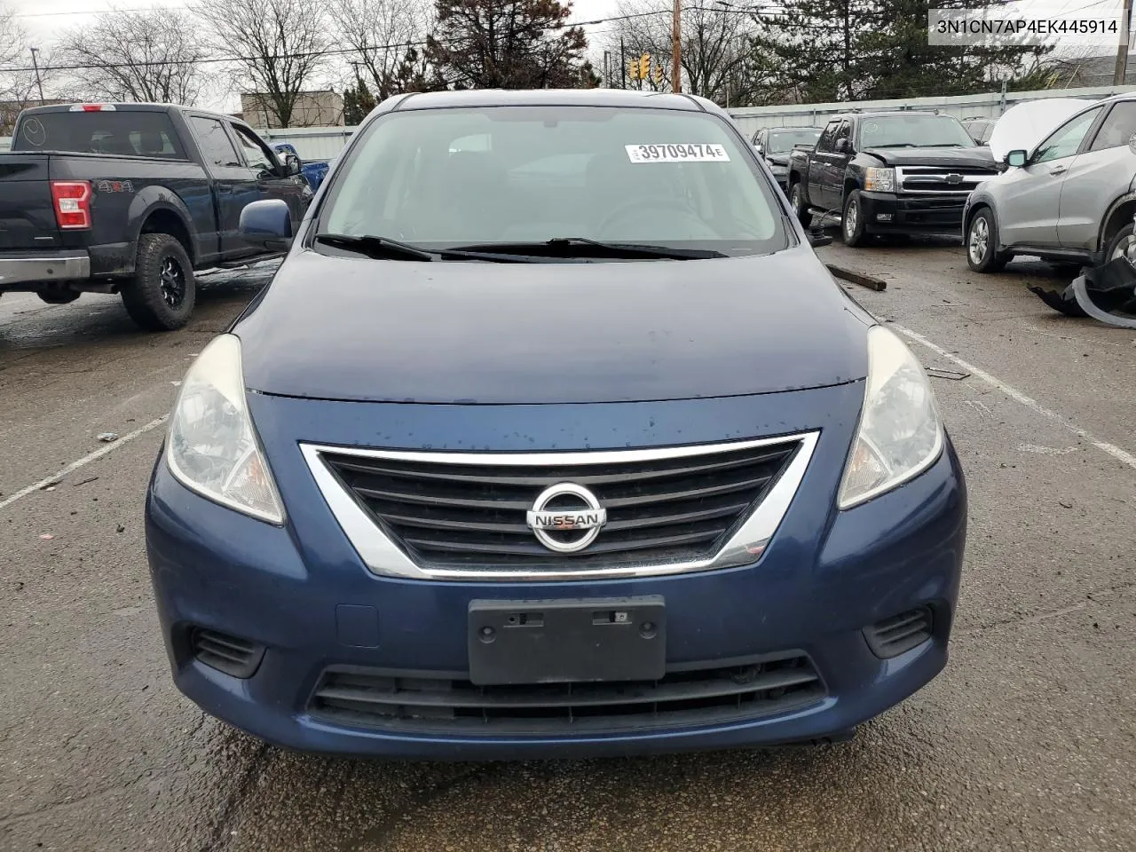 2014 Nissan Versa S VIN: 3N1CN7AP4EK445914 Lot: 39709474