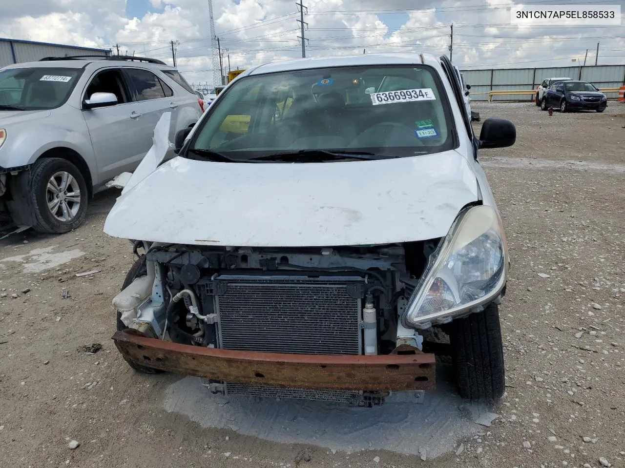 2014 Nissan Versa S VIN: 3N1CN7AP5EL858533 Lot: 63669934