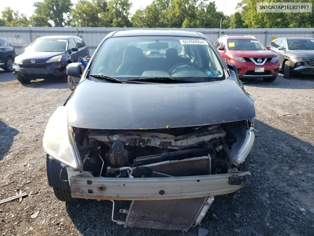 2014 Nissan Versa S VIN: 3N1CN7AP1EL821897 Lot: 65760664