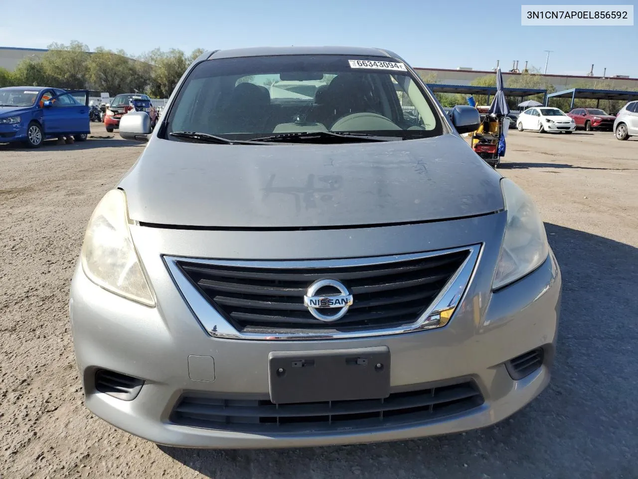 2014 Nissan Versa S VIN: 3N1CN7AP0EL856592 Lot: 66343094