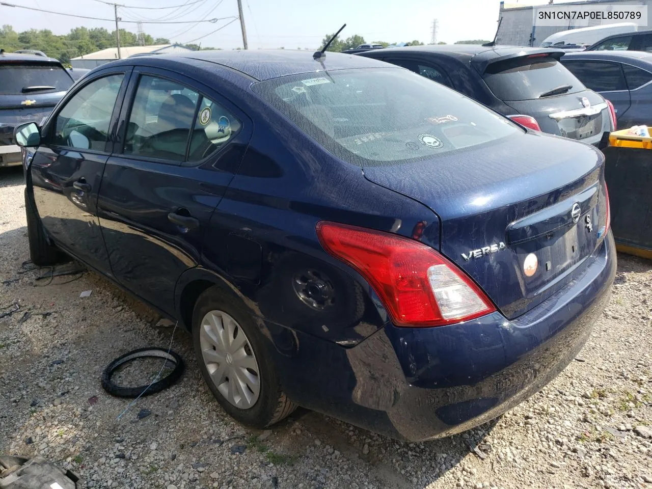 2014 Nissan Versa S VIN: 3N1CN7AP0EL850789 Lot: 66884484