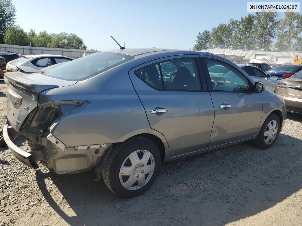 2014 Nissan Versa S VIN: 3N1CN7AP4EL824387 Lot: 67249204