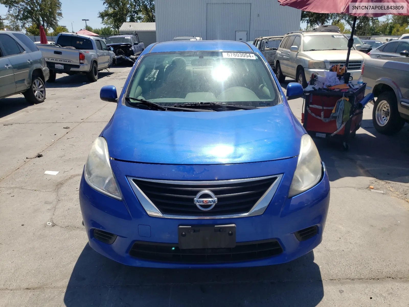 2014 Nissan Versa S VIN: 3N1CN7AP0EL843809 Lot: 67803054