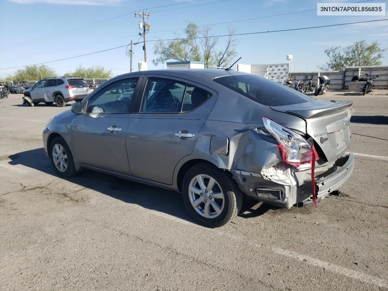 2014 Nissan Versa S VIN: 3N1CN7AP0EL856835 Lot: 68062254