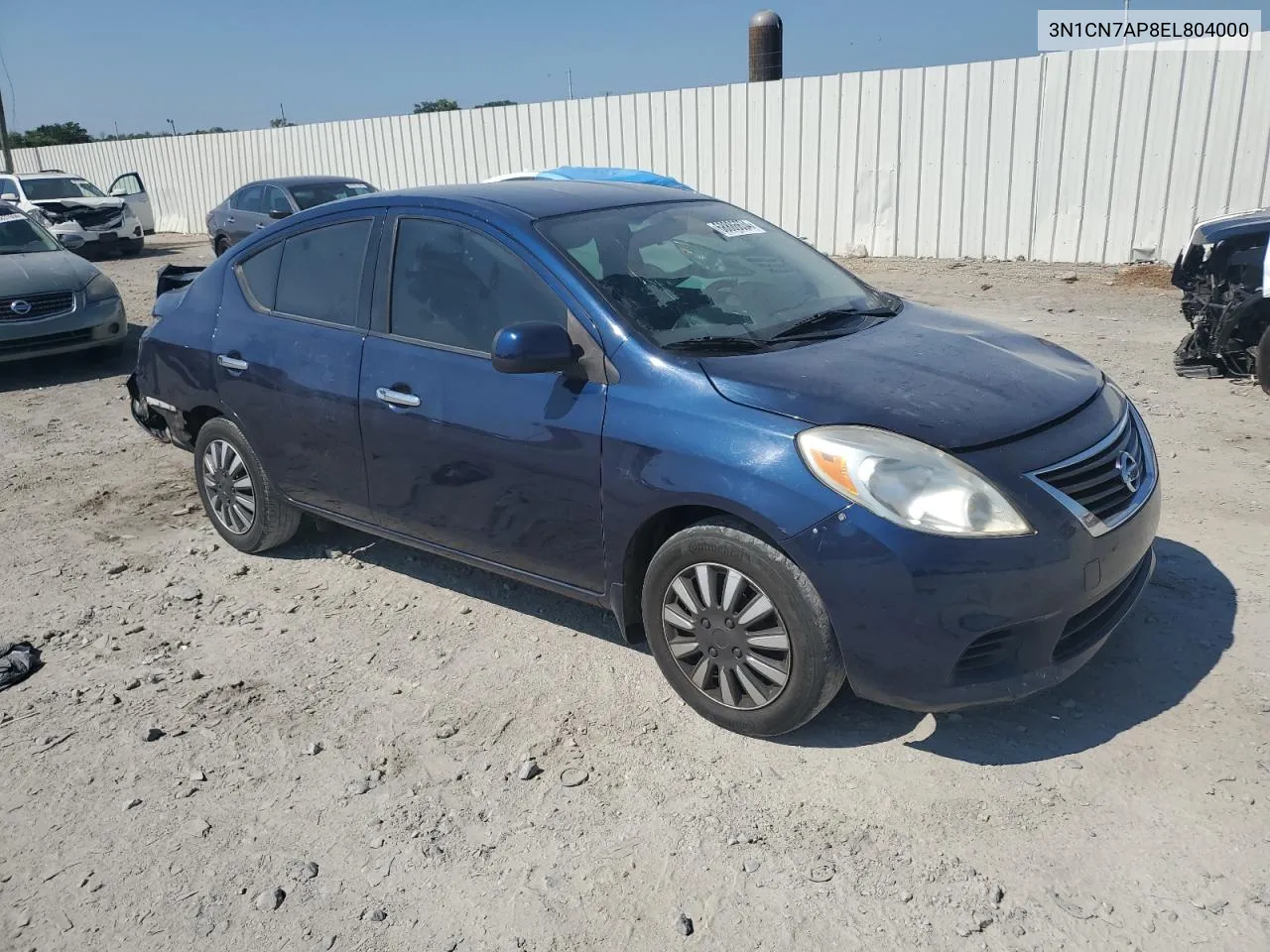 2014 Nissan Versa S VIN: 3N1CN7AP8EL804000 Lot: 68886634