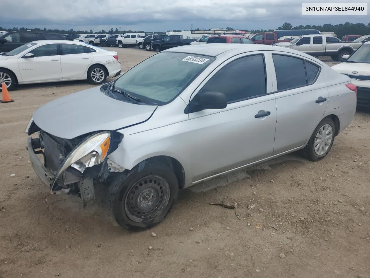 2014 Nissan Versa S VIN: 3N1CN7AP3EL844940 Lot: 69020234