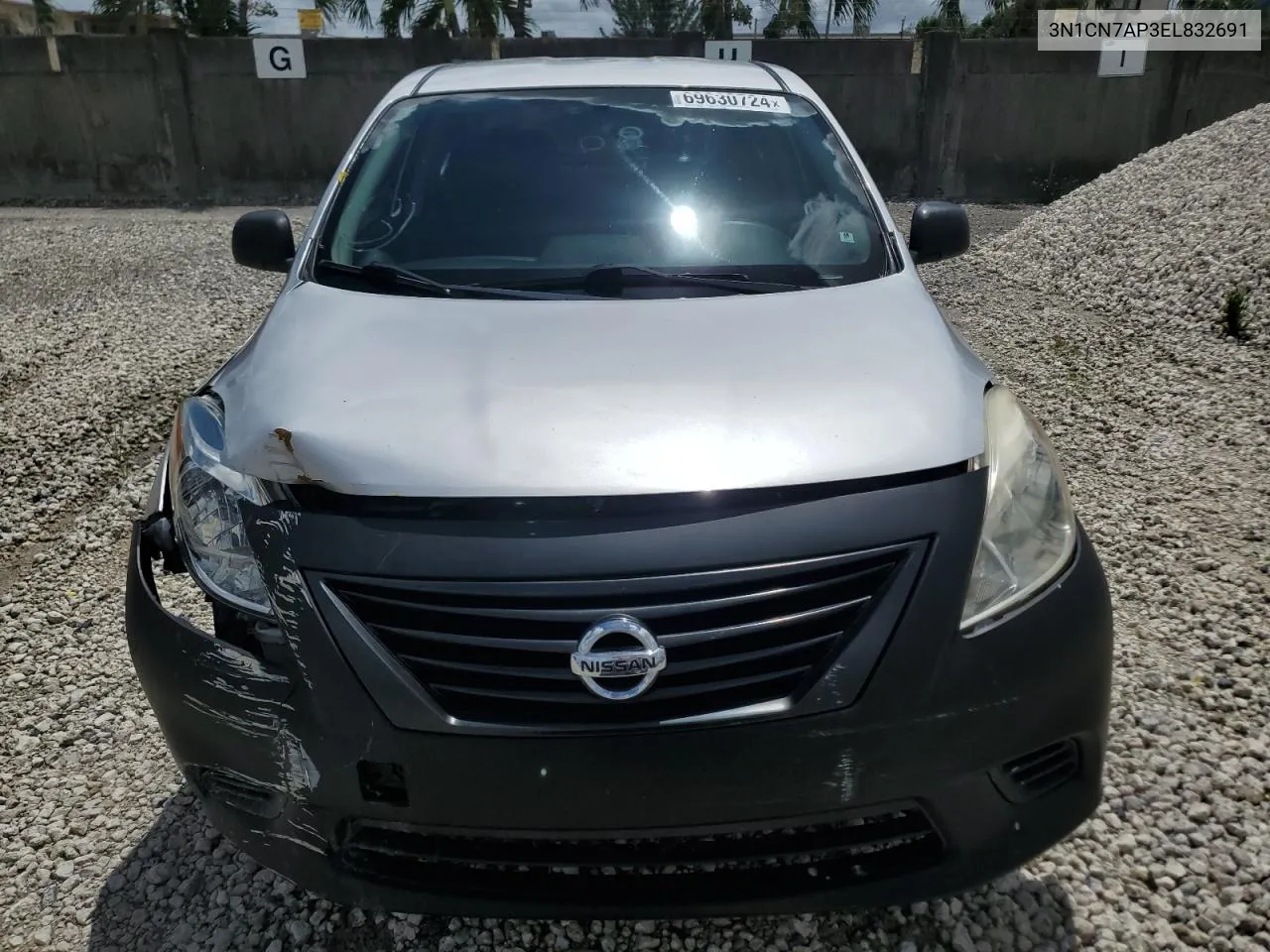 2014 Nissan Versa S VIN: 3N1CN7AP3EL832691 Lot: 69630724