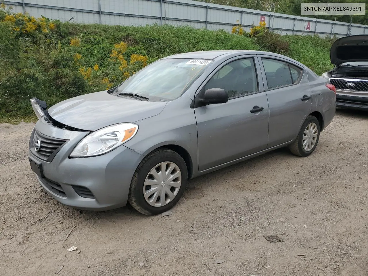 2014 Nissan Versa S VIN: 3N1CN7APXEL849391 Lot: 69811494