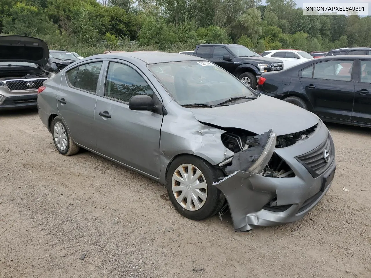 2014 Nissan Versa S VIN: 3N1CN7APXEL849391 Lot: 69811494