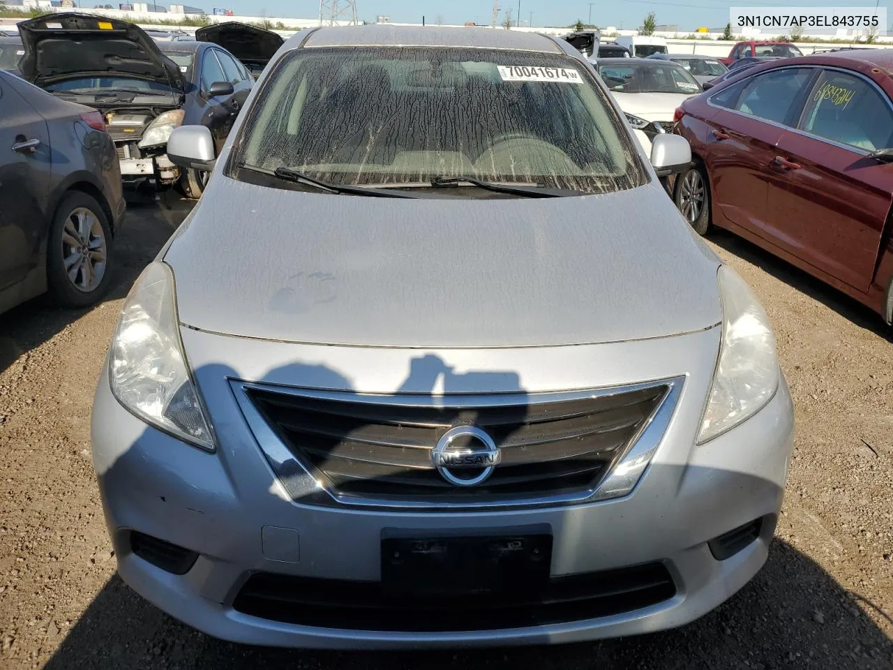 2014 Nissan Versa S VIN: 3N1CN7AP3EL843755 Lot: 70041674