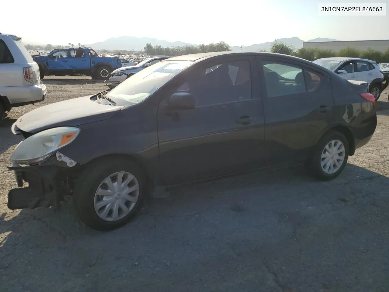 2014 Nissan Versa S VIN: 3N1CN7AP2EL846663 Lot: 70672974