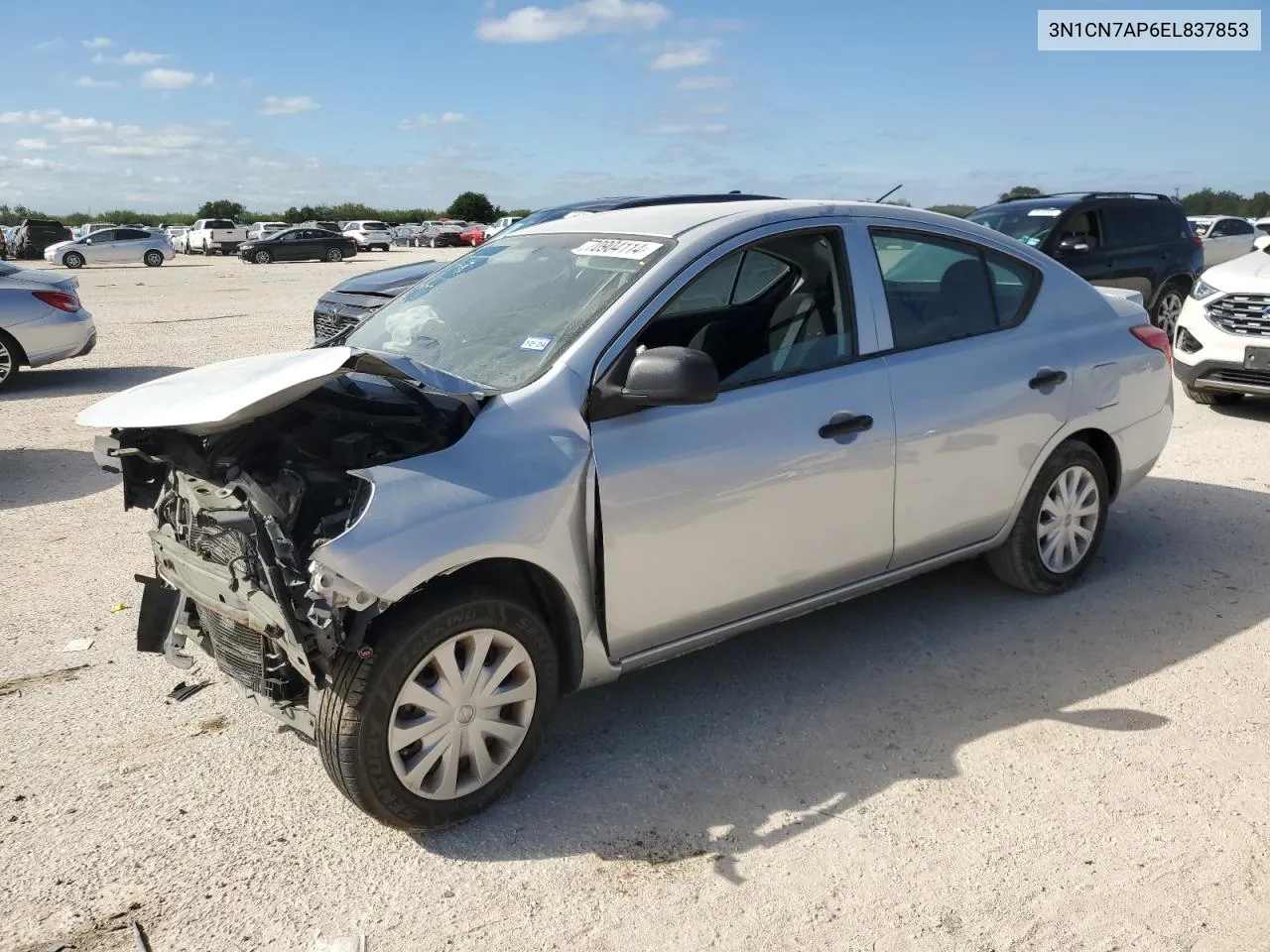 2014 Nissan Versa S VIN: 3N1CN7AP6EL837853 Lot: 70904114