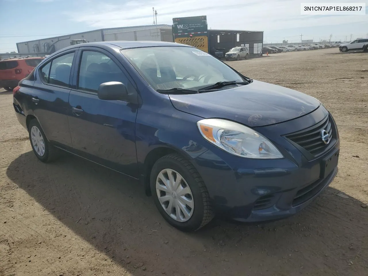 2014 Nissan Versa S VIN: 3N1CN7AP1EL868217 Lot: 70943294