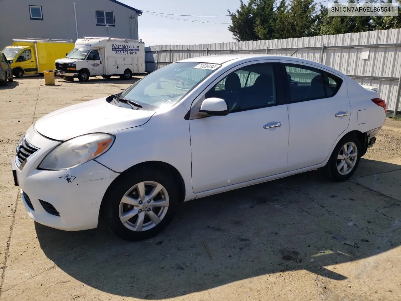 2014 Nissan Versa S VIN: 3N1CN7AP6EL865541 Lot: 71039434