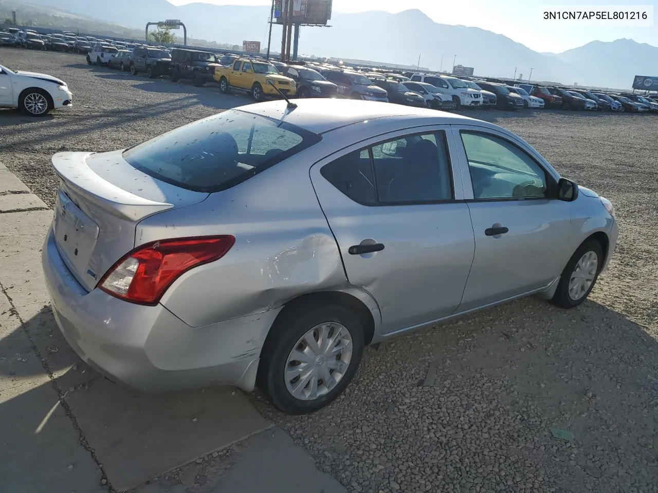 2014 Nissan Versa S VIN: 3N1CN7AP5EL801216 Lot: 71247624