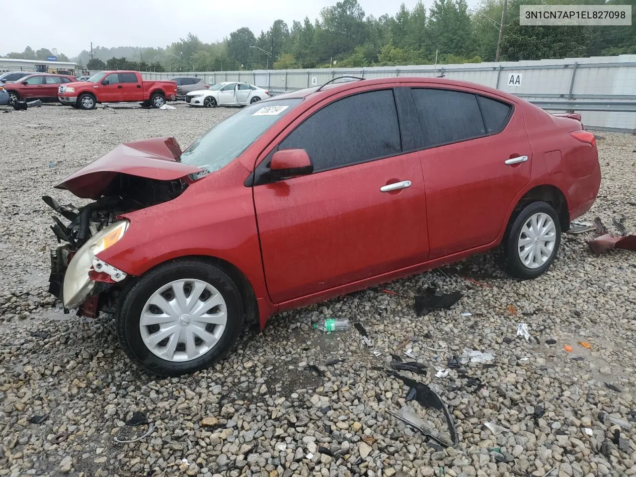 2014 Nissan Versa S VIN: 3N1CN7AP1EL827098 Lot: 71362194