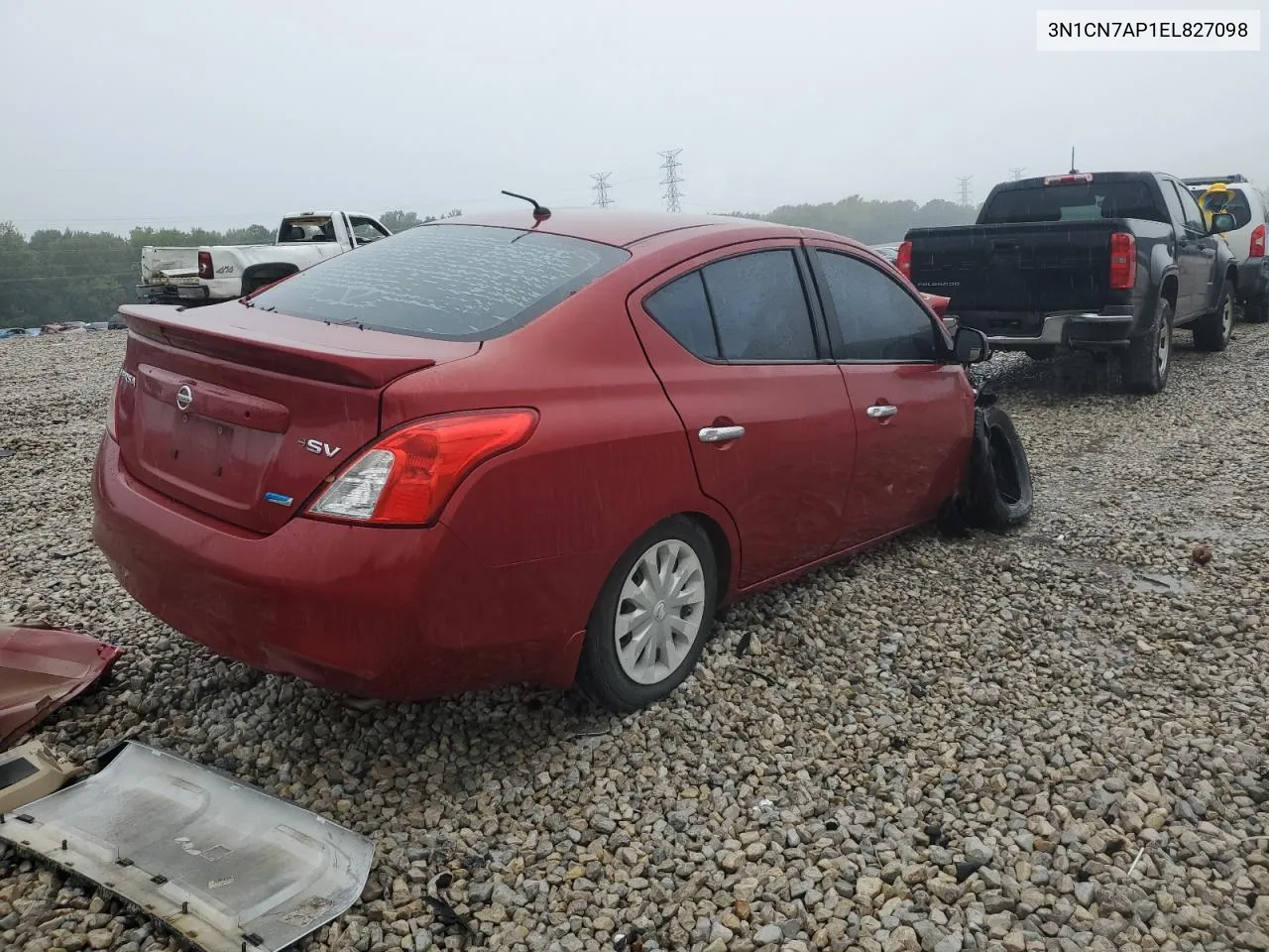 2014 Nissan Versa S VIN: 3N1CN7AP1EL827098 Lot: 71362194