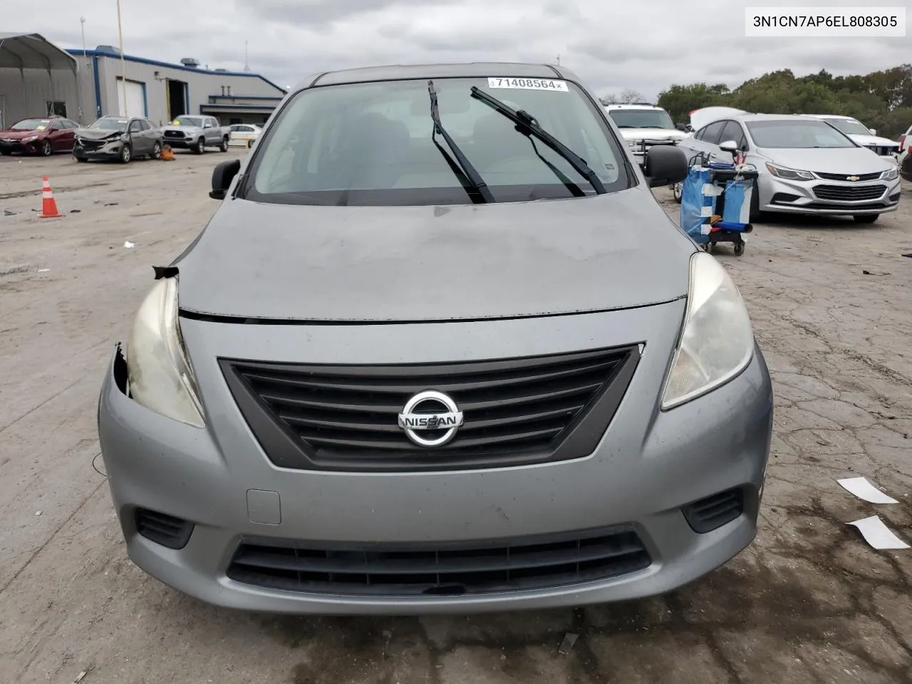 2014 Nissan Versa S VIN: 3N1CN7AP6EL808305 Lot: 71408564