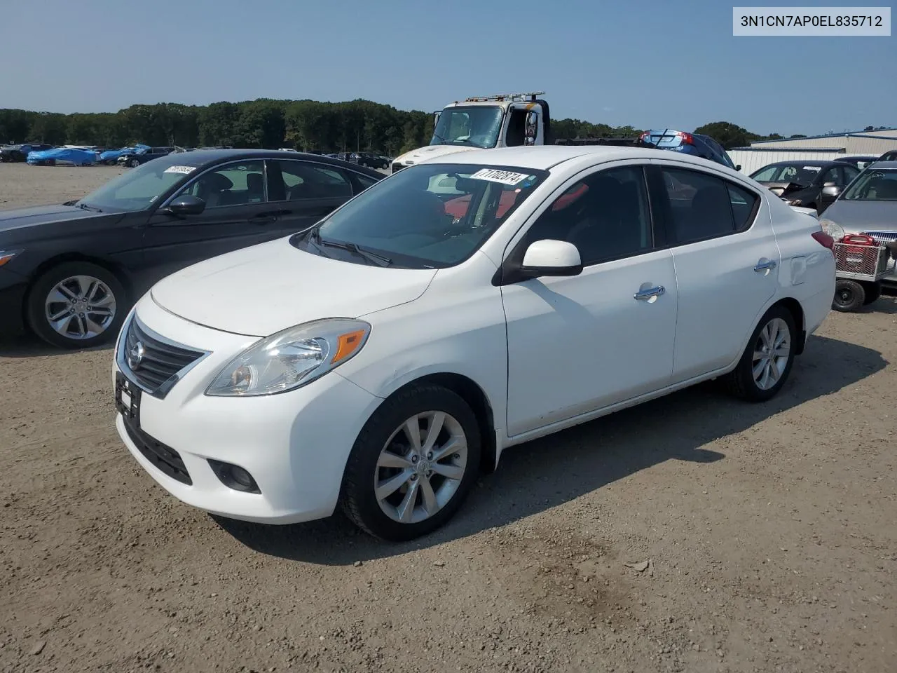 2014 Nissan Versa S VIN: 3N1CN7AP0EL835712 Lot: 71702874