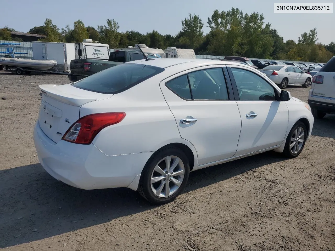 2014 Nissan Versa S VIN: 3N1CN7AP0EL835712 Lot: 71702874