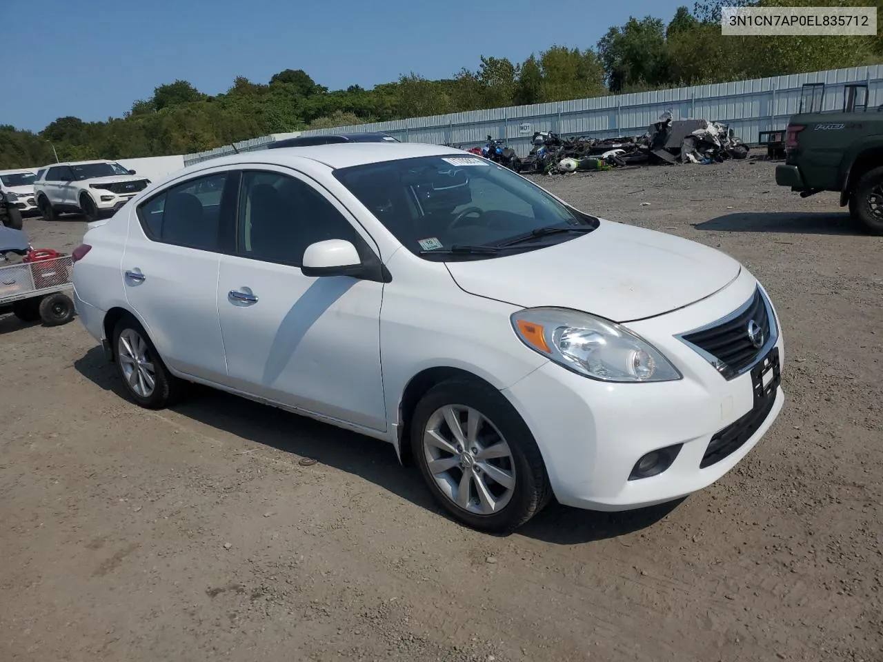 2014 Nissan Versa S VIN: 3N1CN7AP0EL835712 Lot: 71702874