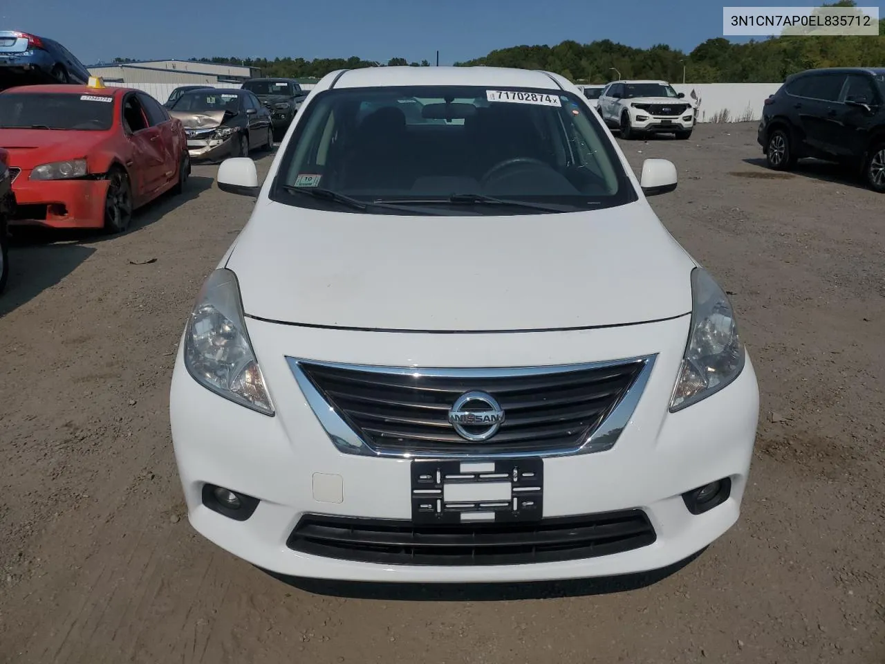 2014 Nissan Versa S VIN: 3N1CN7AP0EL835712 Lot: 71702874