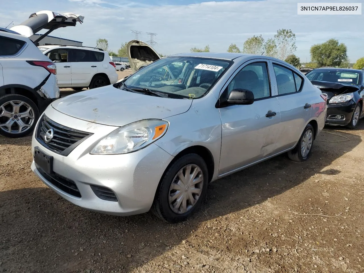 2014 Nissan Versa S VIN: 3N1CN7AP9EL826037 Lot: 71714104