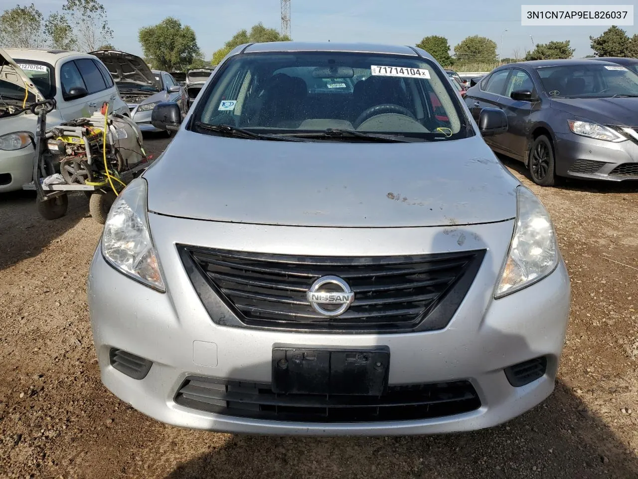 2014 Nissan Versa S VIN: 3N1CN7AP9EL826037 Lot: 71714104