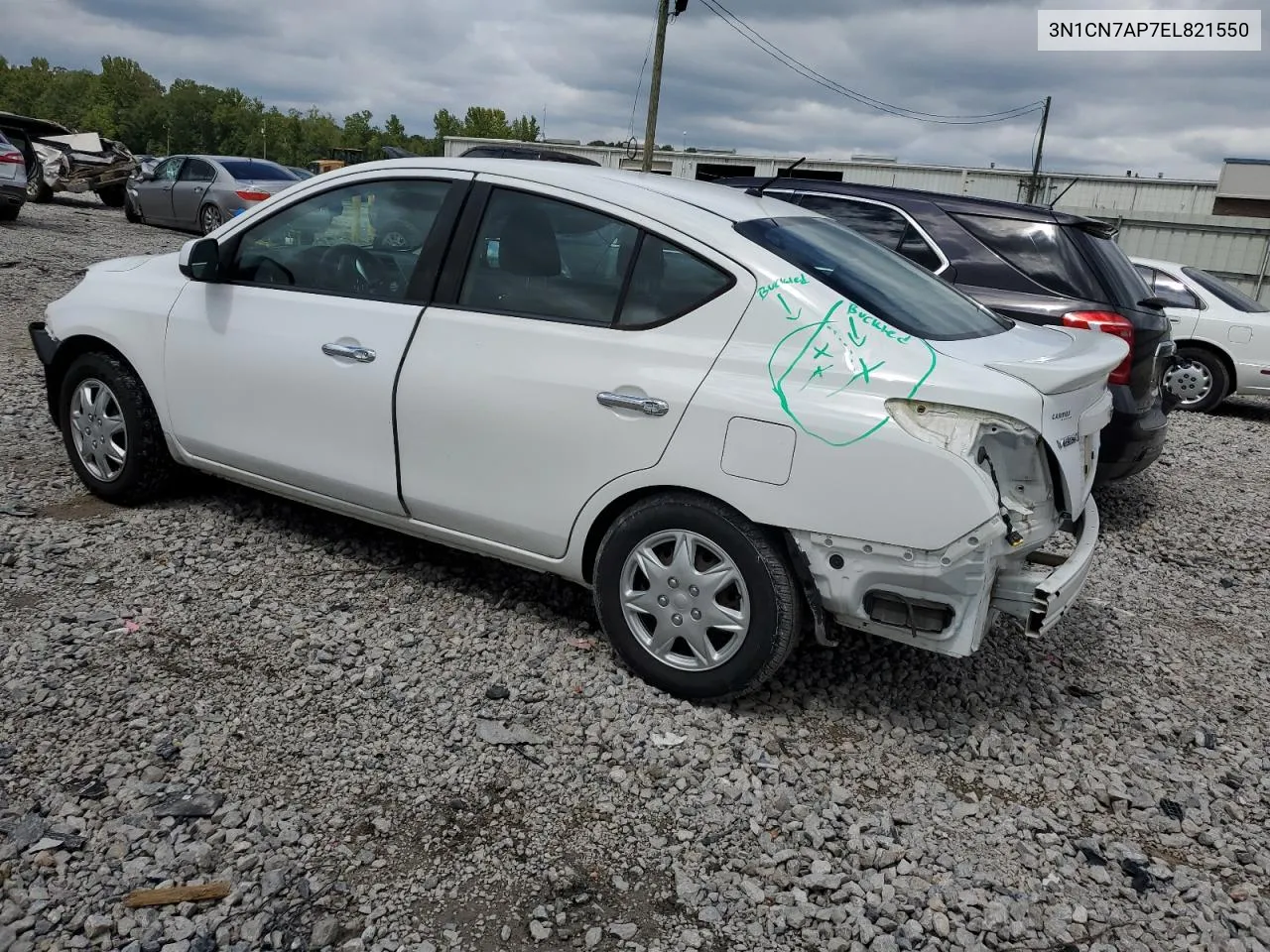 2014 Nissan Versa S VIN: 3N1CN7AP7EL821550 Lot: 71748404