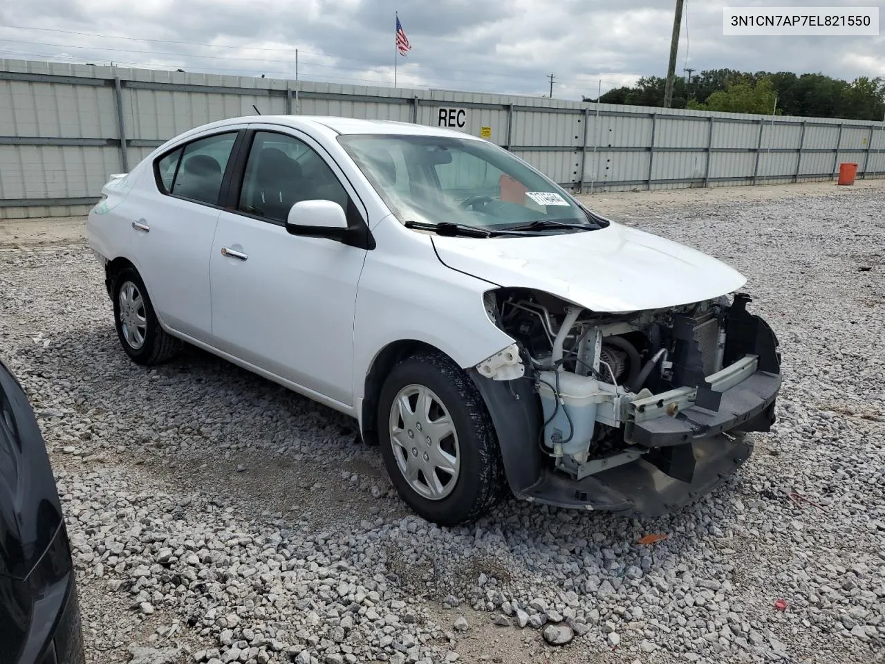 2014 Nissan Versa S VIN: 3N1CN7AP7EL821550 Lot: 71748404