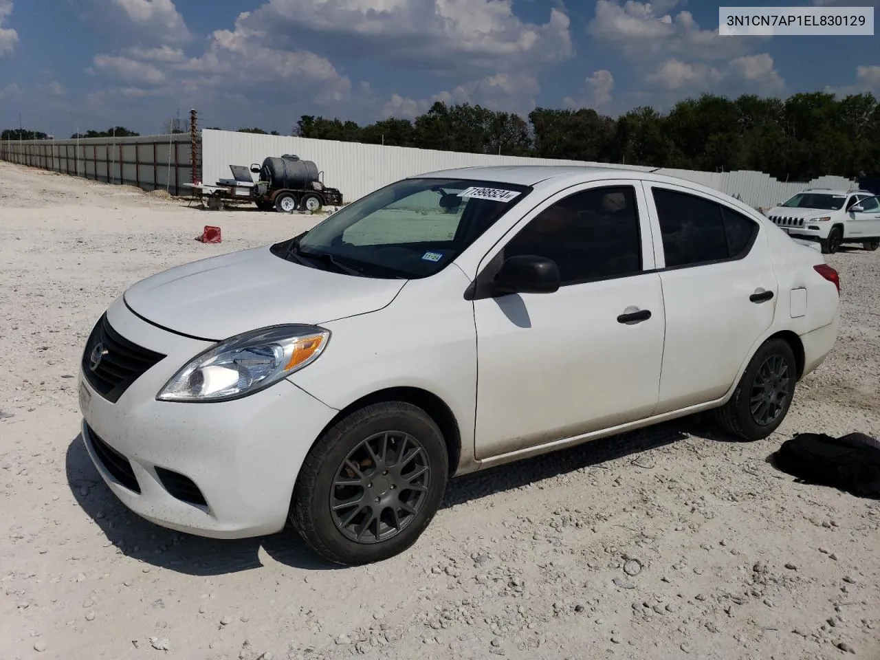 2014 Nissan Versa S VIN: 3N1CN7AP1EL830129 Lot: 71998524