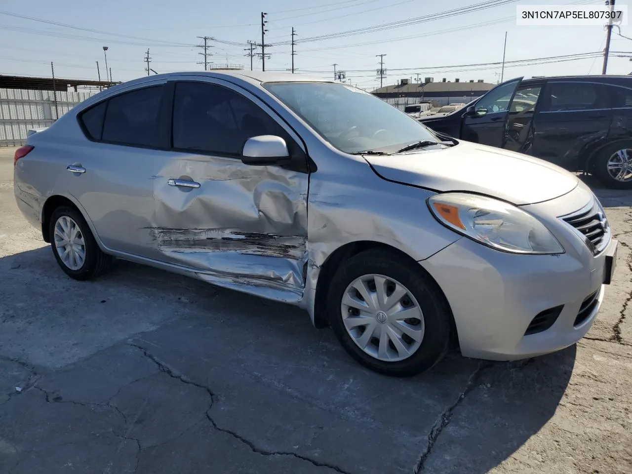 2014 Nissan Versa S VIN: 3N1CN7AP5EL807307 Lot: 72066424