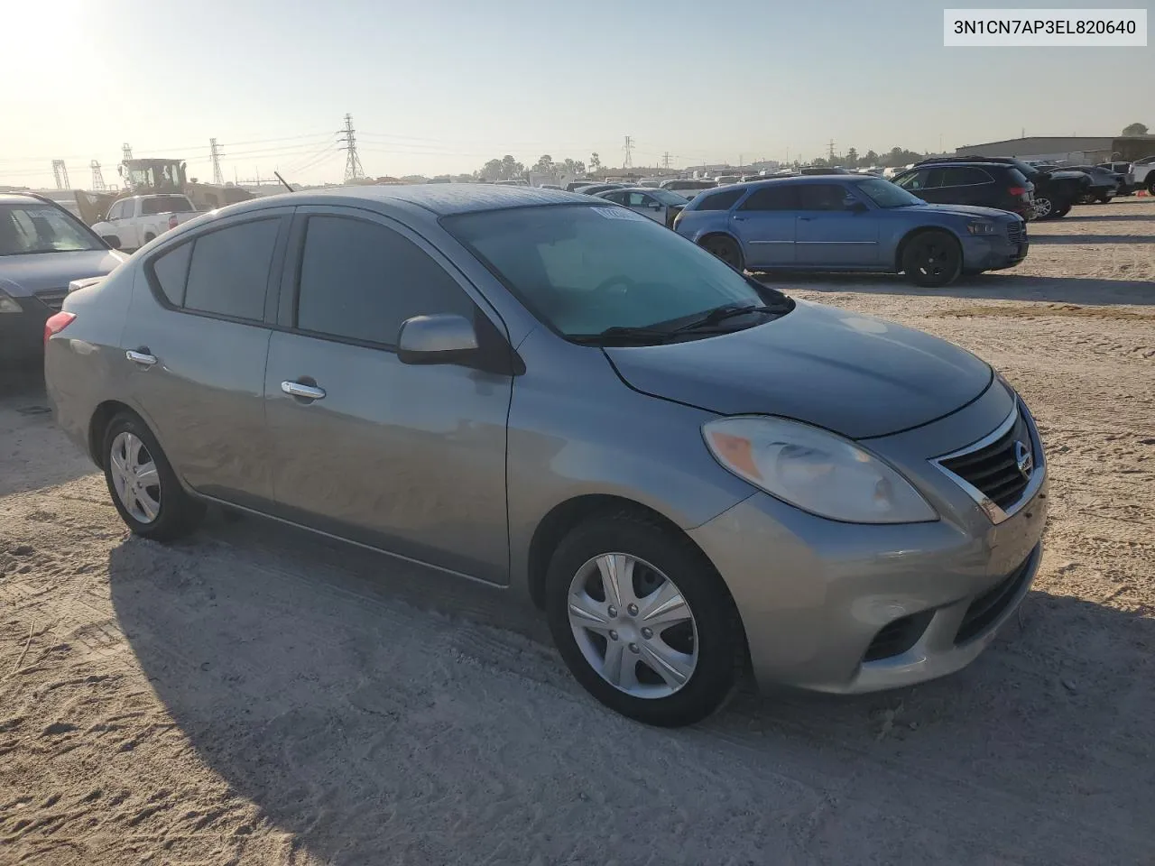 2014 Nissan Versa S VIN: 3N1CN7AP3EL820640 Lot: 72239074