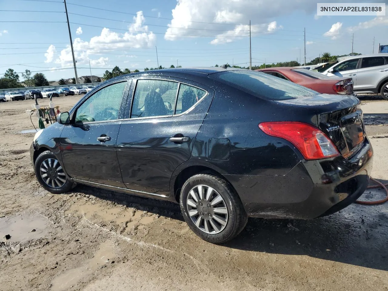 2014 Nissan Versa S VIN: 3N1CN7AP2EL831838 Lot: 72263524