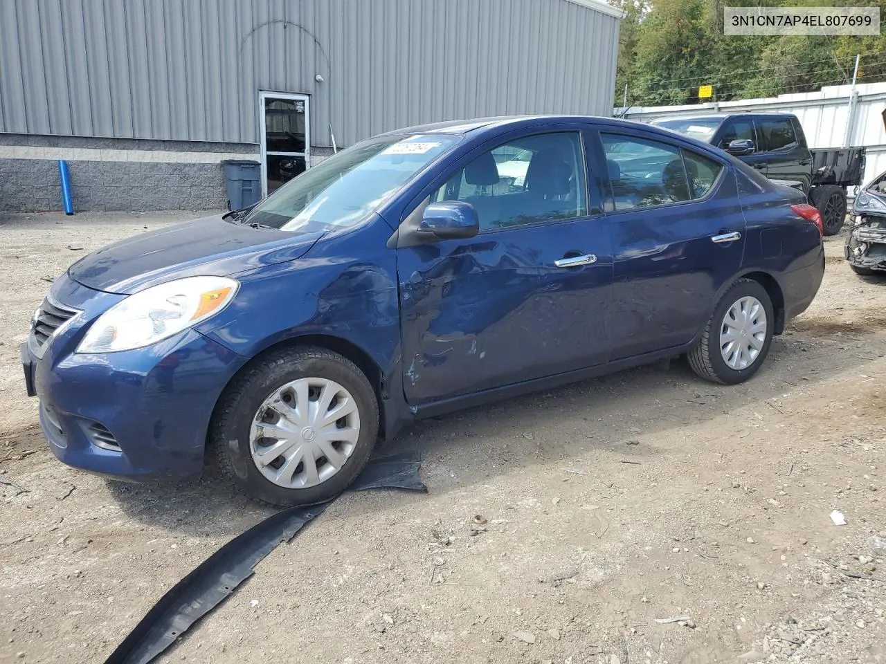 2014 Nissan Versa S VIN: 3N1CN7AP4EL807699 Lot: 72267264