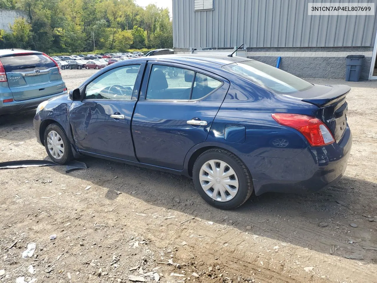 2014 Nissan Versa S VIN: 3N1CN7AP4EL807699 Lot: 72267264