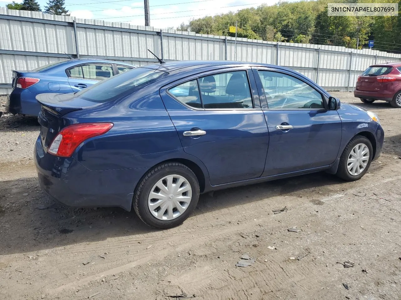 2014 Nissan Versa S VIN: 3N1CN7AP4EL807699 Lot: 72267264