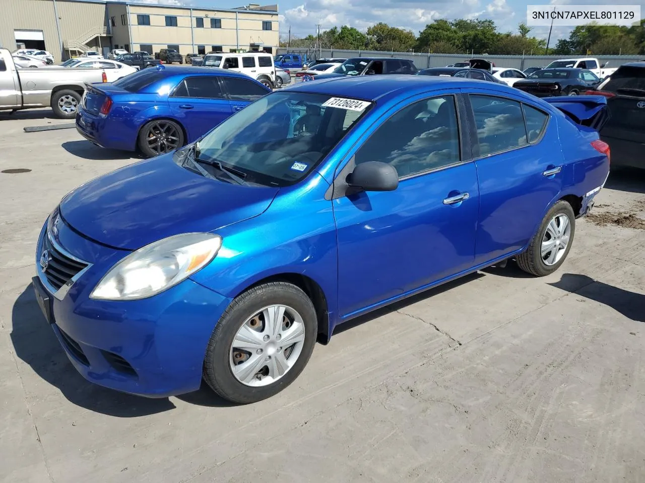 2014 Nissan Versa S VIN: 3N1CN7APXEL801129 Lot: 73126024