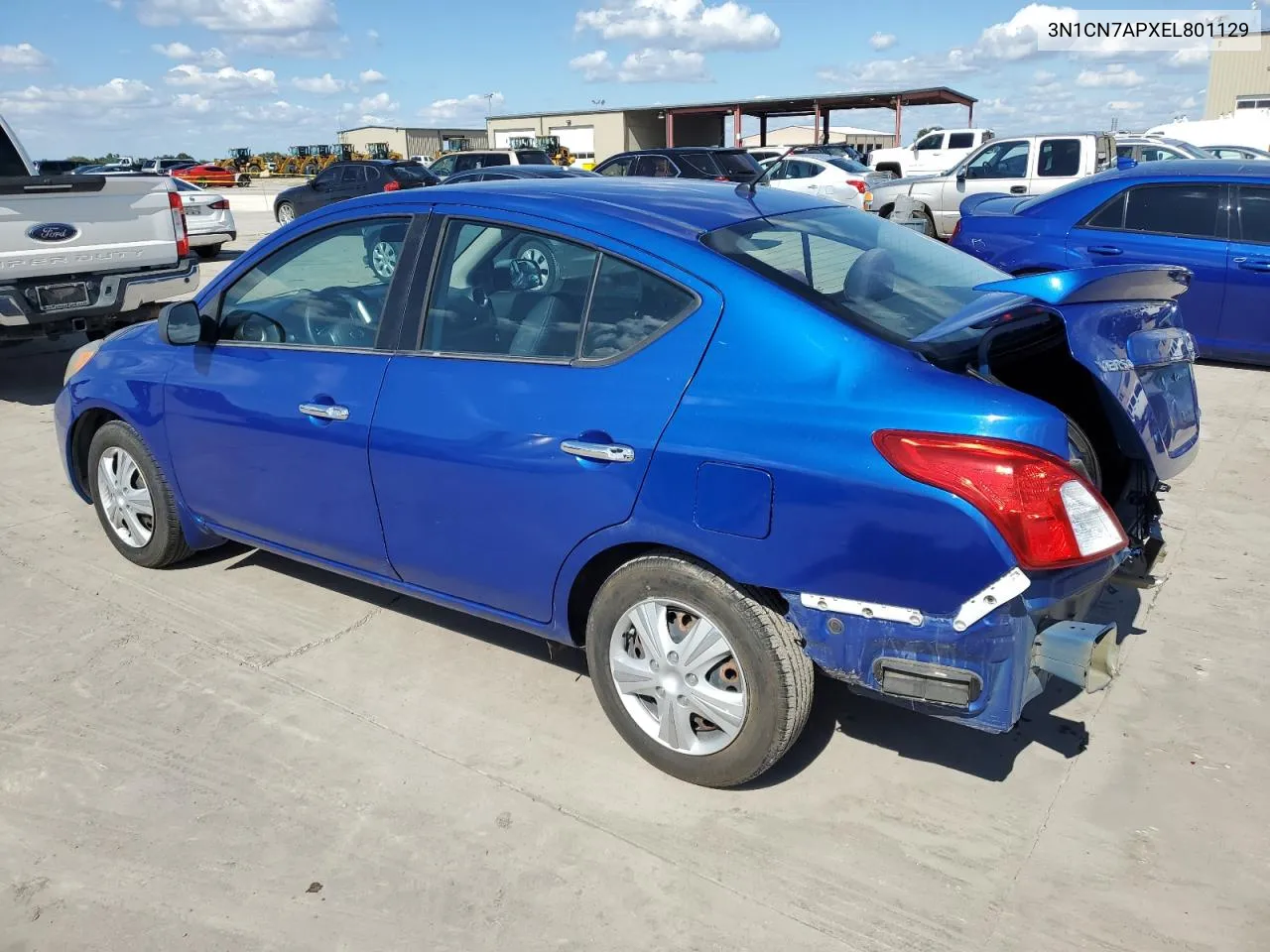 2014 Nissan Versa S VIN: 3N1CN7APXEL801129 Lot: 73126024