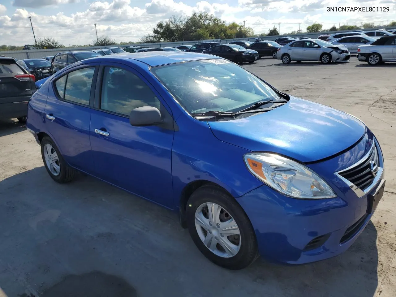 2014 Nissan Versa S VIN: 3N1CN7APXEL801129 Lot: 73126024