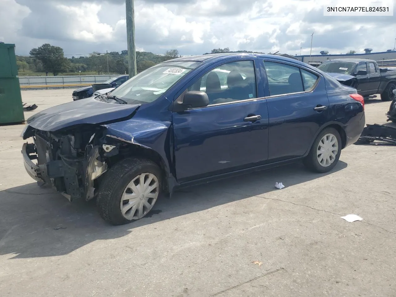 2014 Nissan Versa S VIN: 3N1CN7AP7EL824531 Lot: 74002834