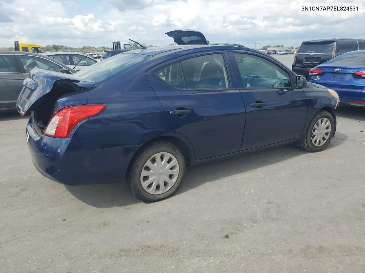 2014 Nissan Versa S VIN: 3N1CN7AP7EL824531 Lot: 74002834