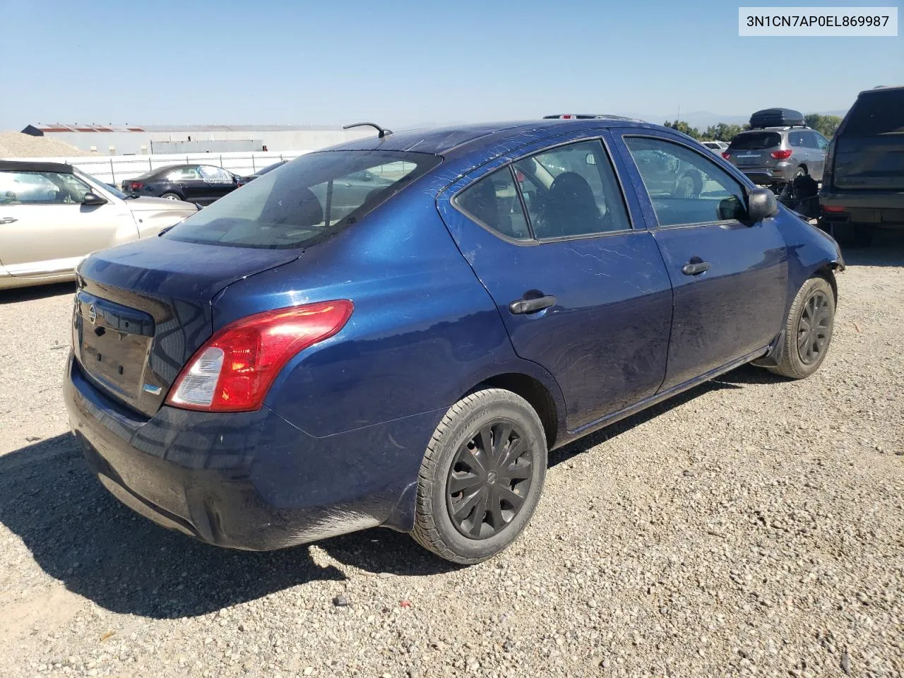 3N1CN7AP0EL869987 2014 Nissan Versa S