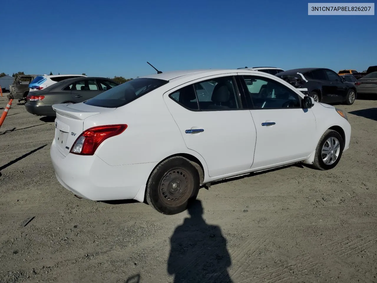 2014 Nissan Versa S VIN: 3N1CN7AP8EL826207 Lot: 74480094